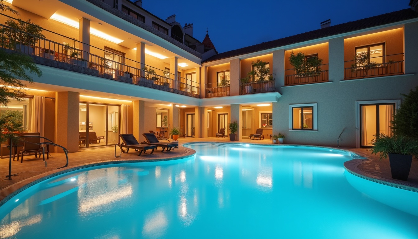 O vedere aeriană a complexului Therme București, cu palmieri și piscine, ilustrând opțiunile de preț și relaxare.